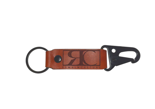 Embossed Leather Keychain