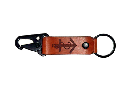 Embossed Leather Keychain