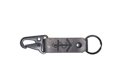 Embossed Leather Keychain