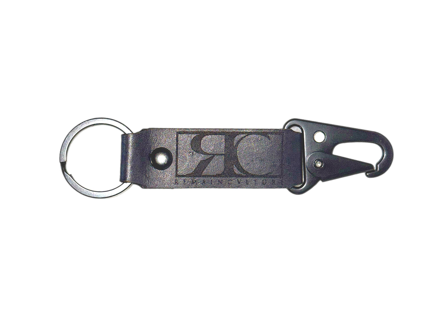 Embossed Leather Keychain